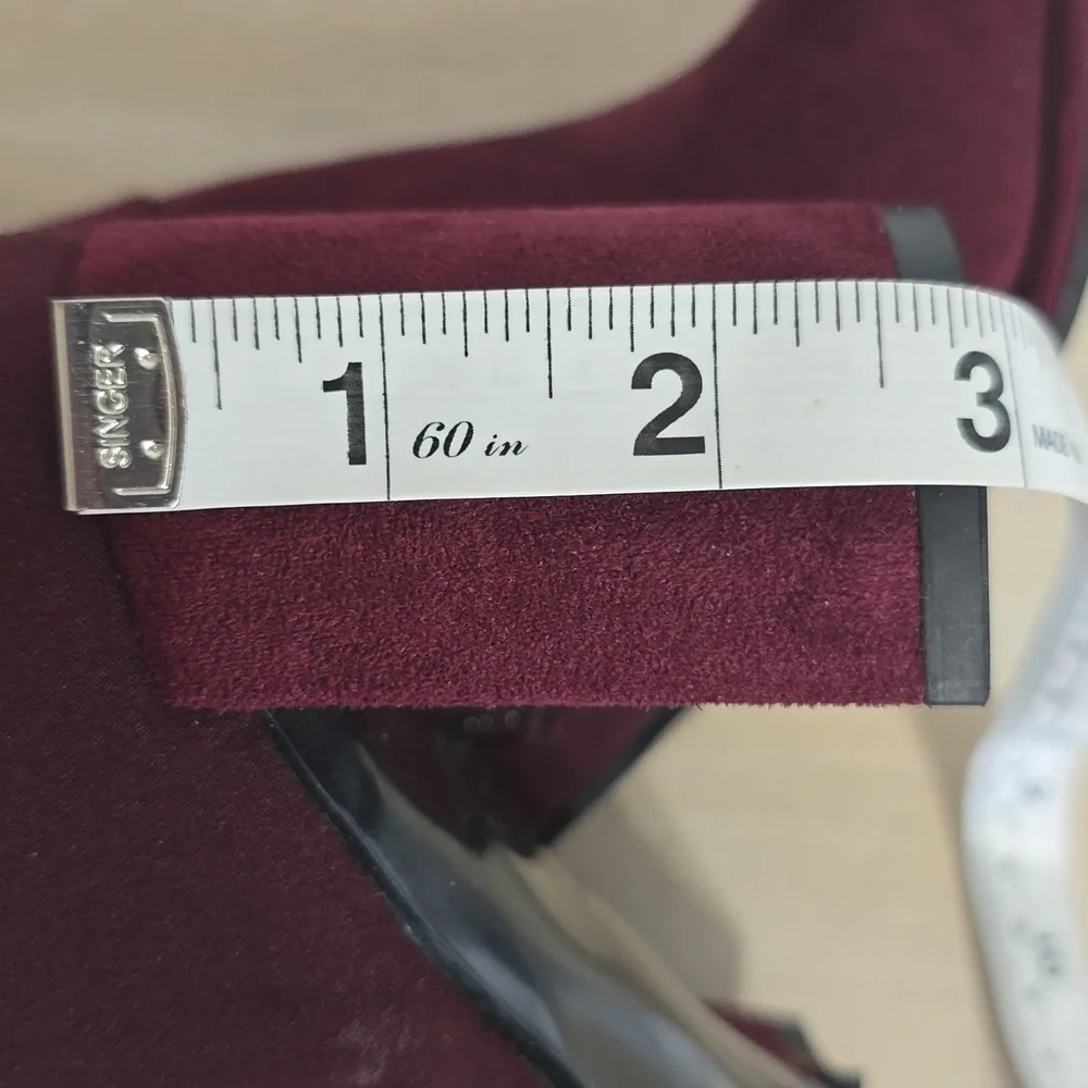 Marc Fisher Faux Suede Over-the-Knee Boots - Loran Burgundy Womens Sz 7